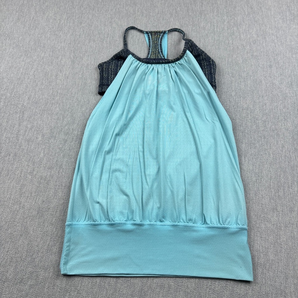 Lululemon Tank Top Womens 4 Blue No Limits 2-in-1 Built In Bra Yoga Workout